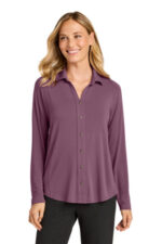 Port Authority Women's Luxe Knit Button Tunic LK5602 Purple Mist