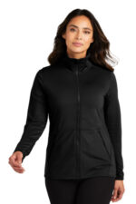 Port Authority Women's Accord Stretch Fleece Full-Zip LK595 Black