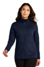 Port Authority Women's Accord Stretch Fleece Full-Zip LK595 Navy