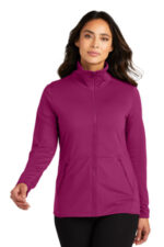 Port Authority Women's Accord Stretch Fleece Full-Zip LK595 Wine