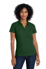 Port Authority Women's EZPerformance Pique Polo. LK600 Deep Forest Green