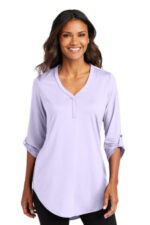 Port Authority Women's City Stretch 3/4-Sleeve Tunic LK6840 Bright Lavender