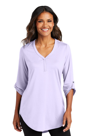 Port Authority Women's City Stretch 3/4-Sleeve Tunic LK6840 Bright Lavender