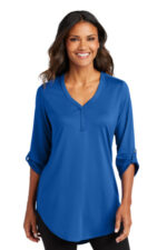 Port Authority Women's City Stretch 3/4-Sleeve Tunic LK6840 True Blue