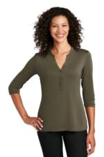 Port Authority Women's UV Choice Pique Henley LK750 Deep Olive