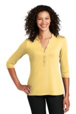 Port Authority Women's UV Choice Pique Henley LK750 Sunbeam Yellow