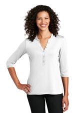 Port Authority Women's UV Choice Pique Henley LK750 White