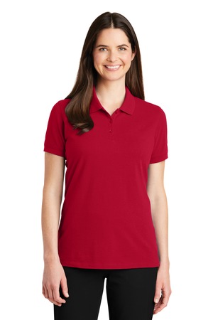 Port Authority Women's EZCotton Polo. LK8000 Apple Red