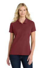 Port Authority Women's SuperPro React Polo. LK810 Burgundy