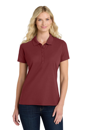 Port Authority Women's SuperPro React Polo. LK810 Burgundy