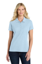 Port Authority Women's SuperPro React Polo. LK810 Cloud Blue