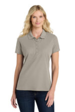 Port Authority Women's SuperPro React Polo. LK810 Gusty Grey