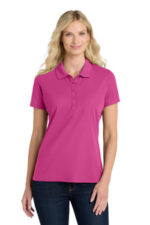 Port Authority Women's SuperPro React Polo. LK810 Wild Berry