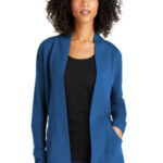 Port Authority Women's Microterry Cardigan LK825 Aegean Blue