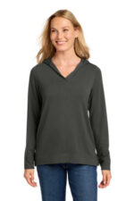 Port Authority Women's Microterry Pullover Hoodie LK826 Charcoal