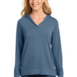 Port Authority Women's Microterry Pullover Hoodie LK826 Dusk Blue