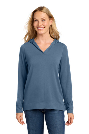 Port Authority Women's Microterry Pullover Hoodie LK826 Dusk Blue