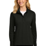 Port Authority Women's Fairway Stretch 1/4-Zip LK829 Deep Black