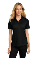 Port Authority Women's Fine Pique Blend Polo LK830 Black Heather