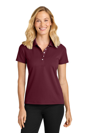 Port Authority Women's Dry Zone Stain-Release Grid Polo LK845 Club Burgundy