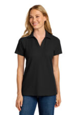 Port Authority Women's C-FREE Cotton Blend Pique Polo LK867 Black