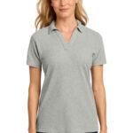 Port Authority Women's C-FREE Cotton Blend Pique Polo LK867 Deep Smoke Heather
