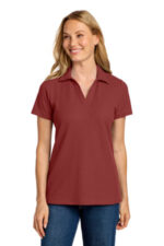 Port Authority Women's C-FREE Cotton Blend Pique Polo LK867 Garnet