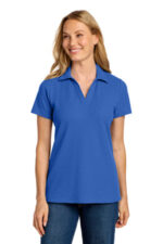 Port Authority Women's C-FREE Cotton Blend Pique Polo LK867 True Blue