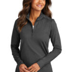Port Authority Women's C-FREE Double Knit 1/4-Zip LK880 Grey Steel Heather