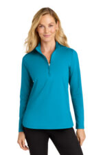 Port Authority Women's C-FREE Double Knit 1/4-Zip LK880 Parcel Blue