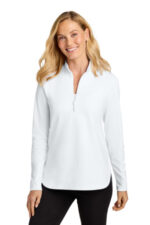Port Authority Women's C-FREE Double Knit 1/4-Zip LK880 White