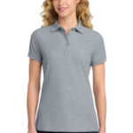 Port & Co Women's Core Blend Pique Polo. LKP155 Athletic Heather