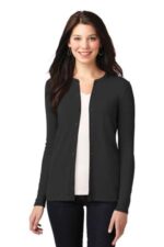 Port Authority Women's Concept Stretch Button-Front Cardigan. LM1008 Black