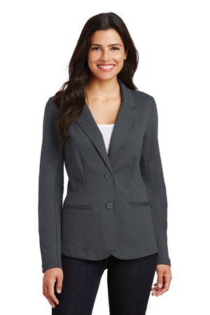 Port Authority Women's Knit Blazer. LM2000 Battleship Grey
