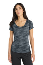 OGIO Women's Verge Scoop Neck. LOE326 Blacktop Space Dye