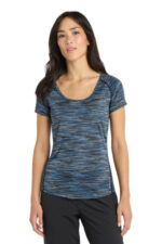 OGIO Women's Verge Scoop Neck. LOE326 Electric Blue Space Dye