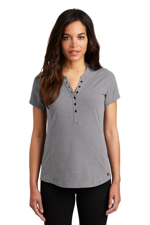 OGIO Women's Tread Henley. LOG136 Grey Heather