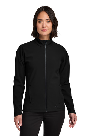 OGIO Women's Commuter Full-Zip Soft Shell LOG755 Blacktop
