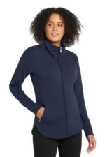 OGIO Women's Luuma Full-Zip Fleece. LOG812 River Blue Navy