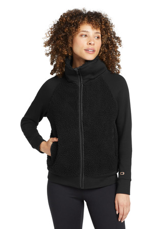 OGIO Women's Luuma Sherpa Full-Zip. LOG815 Blacktop