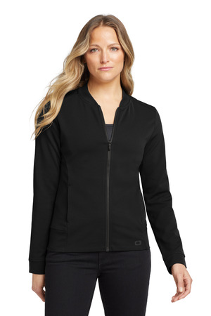 OGIO Women's Hinge Full-Zip. LOG820 Blacktop