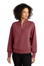 OGIO Women's Transcend 1/4-Zip LOG861 Soft Ruby
