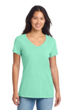 Port & Co Women's Beach Wash Garment-Dyed V-Neck Tee LPC099V Jadeite