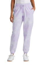 Port & Co Women's Beach Wash Cloud Tie-Dye Sweatpant LPC140P Amethyst