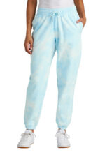 Port & Co Women's Beach Wash Cloud Tie-Dye Sweatpant LPC140P Glacier