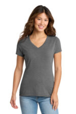 Port & Co Women's Tri-Blend V-Neck Tee. LPC330V Graphite Heather