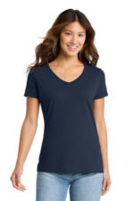 Port & Co Women's Fan Favorite V-Neck Tee. LPC450V Deep Navy