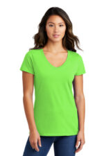 Port & Co Women's Fan Favorite V-Neck Tee. LPC450V Flash Green