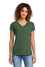 Port & Co Women's Fan Favorite Blend V-Neck Tee. LPC455V Forest Green Heather