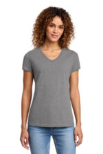 Port & Co Women's Fan Favorite Blend V-Neck Tee. LPC455V Graphite Heather